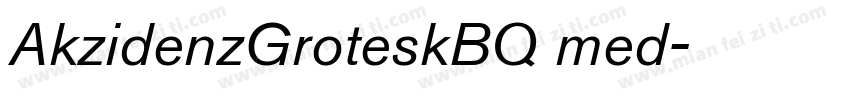 AkzidenzGroteskBQ med字体转换
